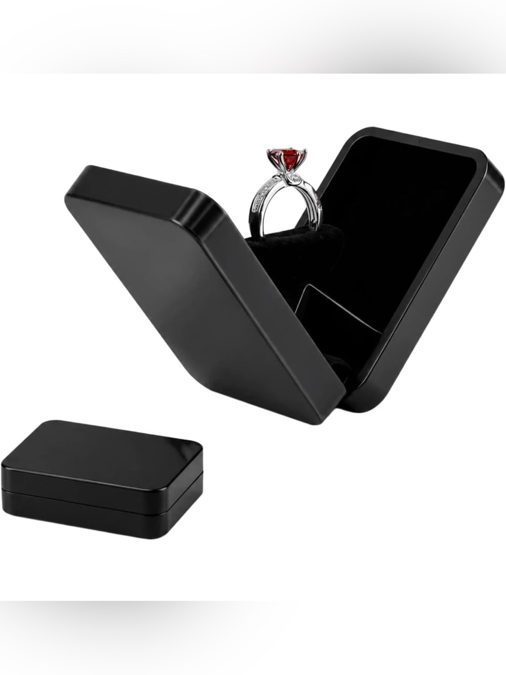 Rotating Black Engagement Ring box- box only!